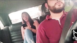 She Masturbates in my Uber Car while I take her to her Boyfriend - 1 image