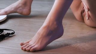 Multiple Squirt on the Floor - the Perfect Evening Time for Pussy Fingering - 11 image