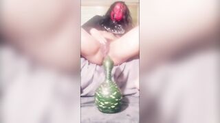 Whore's Perfect Pussy Pisses in Bed and Rides Bulbous Squash - 8 image