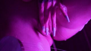 girl gently washes her shaved pussy in the shower - 7 image