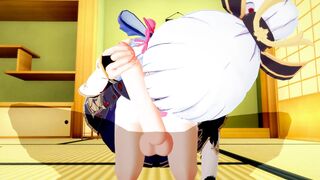Genshin Impact Sexy AYAKA makes you cum (3D HENTAI) - 2 image