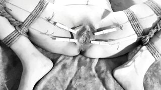 Kinktober day 7: CLAMPS KINK - Uncontrollable nonstop orgasm tied up and clamped! - 4 image