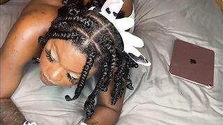 CREAMY EBONY COW GETS FUCKED BY FAN JUST IN TIME FOR SPOOKY SEASON - 11 image