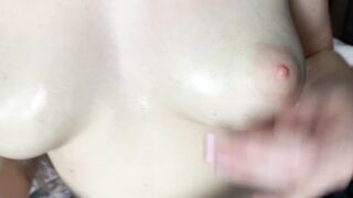 Pale Blonde Teen Shows Daddy Her Pink Toy - 3 image