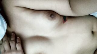 Squirting after playing with my nipples - 3 image