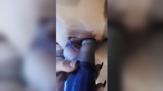 SQUIRT Solo Real Orgasms! Blonde PAWG moans and fucks herself with toy - 4 image