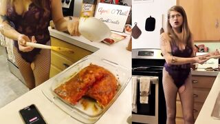 Lonely Girl Makes Ribs for Daddy and Gets Fucked - SOUNDING SQUIRT AT END - 5 image