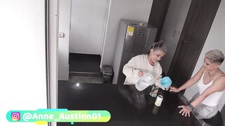 I fuck my brother's girlfriend in the kitchen!!!!! Anne_Austin and Isabellamout - 7 image