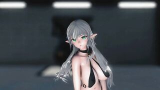 mmd r18 Eunice sexy elf beg for you not to cum for her sameless erotic dance 3d hentai fap challenge - 3 image