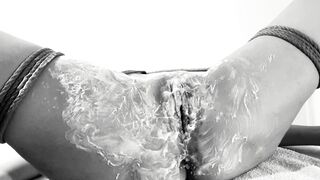 Kinktober day 15 - SHAVING KINK: Tied her up, shaved her pussy and made her squirt: Bdsmlovers91 - 8 image
