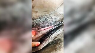 Black pussy clit play squirt and multiple orgasms - 5 image