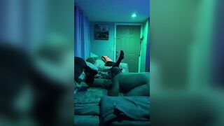 Squirt squirt, and he cums all over her face