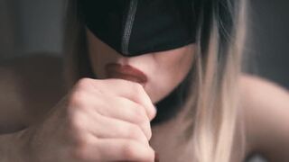 Beautiful cosplay girlfriend gets mouthfucked! HOT BABE / BLOWJOB / MASK / SLOWMOTION / PORNART - 15 image