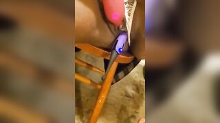 Ebony Slut Squirts Hardcore While Boyfriend Fucks Her Pussy With A Toy