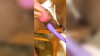 Ebony Slut Squirts Hardcore While Boyfriend Fucks Her Pussy With A Toy - 8 image