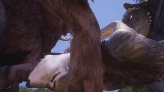 Furry Female Wolf & Rhino Fuck Hard (Some Pee) | Wild Life Furries - 14 image