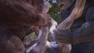 Furry Female Wolf & Rhino Fuck Hard (Some Pee) | Wild Life Furries - 15 image