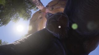 Furry Female Wolf & Rhino Fuck Hard (Some Pee) | Wild Life Furries - 5 image