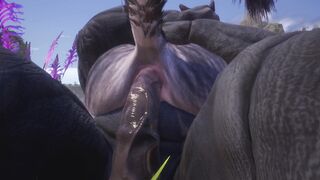 Furry Female Wolf & Rhino Fuck Hard (Some Pee) | Wild Life Furries - 7 image