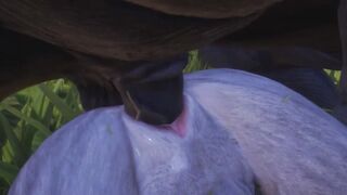 Furry Female Wolf & Rhino Fuck Hard (Some Pee) | Wild Life Furries - 9 image