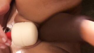 Squirting waterfall by BBC dildo drilling - 6 image