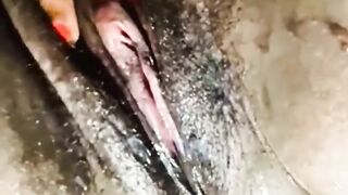 Sexy Ebony rubs swollen clit to dripping multiple orgasms xx - 6 image