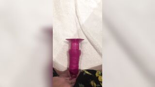 Fucking & teasing my tight pussy infront of the mirror until I squirt - 4 image