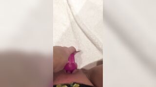 Fucking & teasing my tight pussy infront of the mirror until I squirt - 7 image