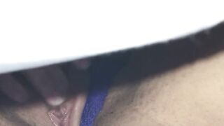 Playing with my pussy and squirting while my husband knocks out - 14 image