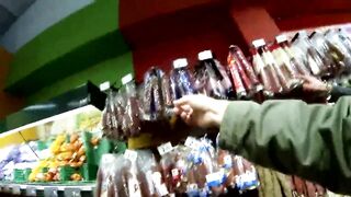 Blond pussy cucumber fuck and anal dick in kitchen - 2 image