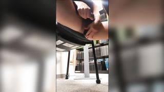 Using a dildo in college library - 9 image