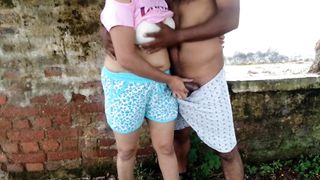 Indian MILF Wife Outdoor Public Fucking with Stranger in Abandoned House - 1 image