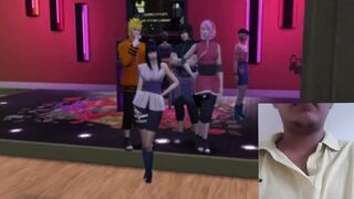 Hentai - Orgia salvaje en la aldea de la hoja Naruto, Hinata, Sakura, Sasuke, todos follando juntos - 4 image