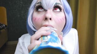 Rei Ayanami found her Christmas gift under c Christmas tree - Cosplay Bad dragon Spooky Boogie - 7 image