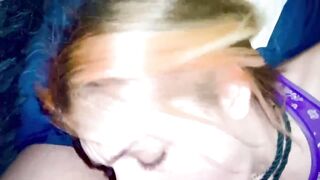 Waterfall vibrator fucking tied up Gf with anal plug ends in sloppy facefuck cumshot  - 8 image