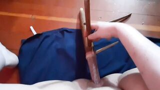 Broken chair leg #13- Masterbating on my period, up close and legs view - 6 image