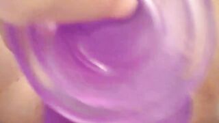 Riding my dildo and squirting all over it - 12 image