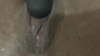 Ebony Teases Her Big Clit With a Vibrator - 11 image