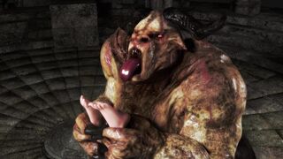 Moca vs Minotaur - Japanese Realistic 3d porn Monster Cock Ride - 11 image