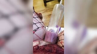 Mistress Gina Squirts Inside Pussy Pump, Fat Clit and Lips - 2 image