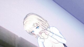 Amelia Watson Hololive - 3D Hentai [Lewd Study Date] - 5 image