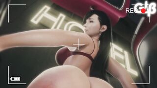 final fantasy: horny tifa lockhart BLACKED - close up anal fuck - public car sex in front of hotel - 5 image