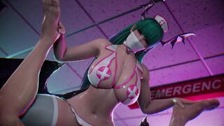 [DS Morrigan] My Cosplayer Girlfriend Rides My Cock in Hottest Japanese Nurse Outfit