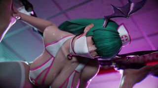 [DS Morrigan] My Cosplayer Girlfriend Rides My Cock in Hottest Japanese Nurse Outfit - 11 image