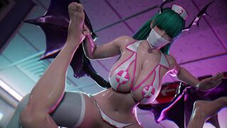 [DS Morrigan] My Cosplayer Girlfriend Rides My Cock in Hottest Japanese Nurse Outfit - 12 image