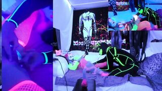 @SexyNeonKitty Puppy making Kitty Squirt with Hitachi on Chaturbate live show - 12 image