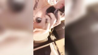 Sexy college girl pisses herself, fingers pussy then drinks piss off panties - 9 image