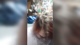 Goth Sub Cleans Up After Squirting And Golden Shower - 11 image