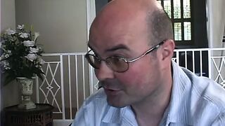 Blonde shows her cock sucking skills then gets fucked hard - 1 image