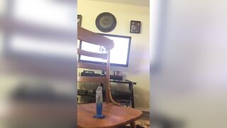 sucking and fucking my dildo - 13 image